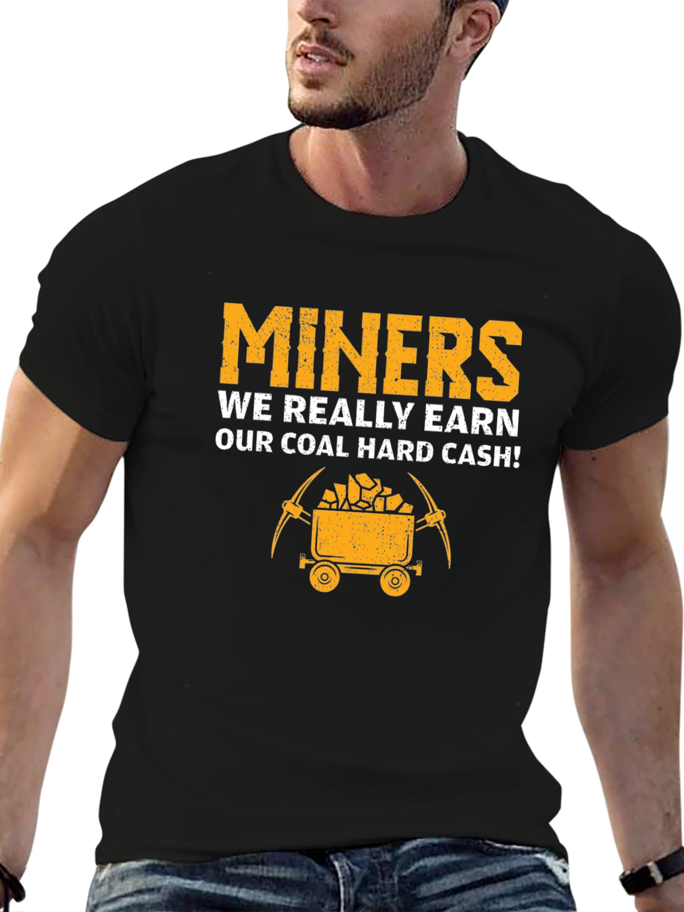 Miners Coal Hard Cash Graphic Tee