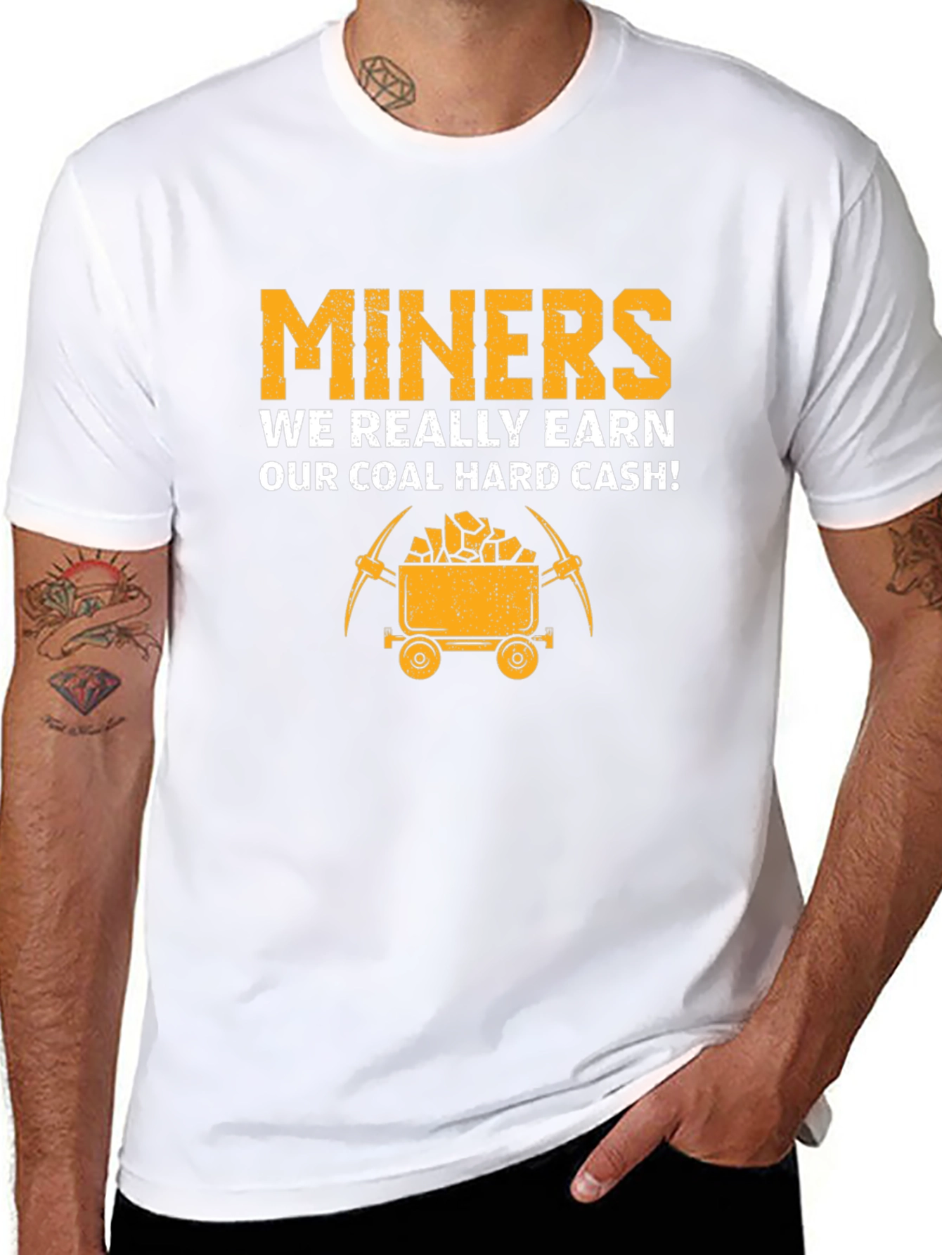 Miners Coal Hard Cash Graphic Tee