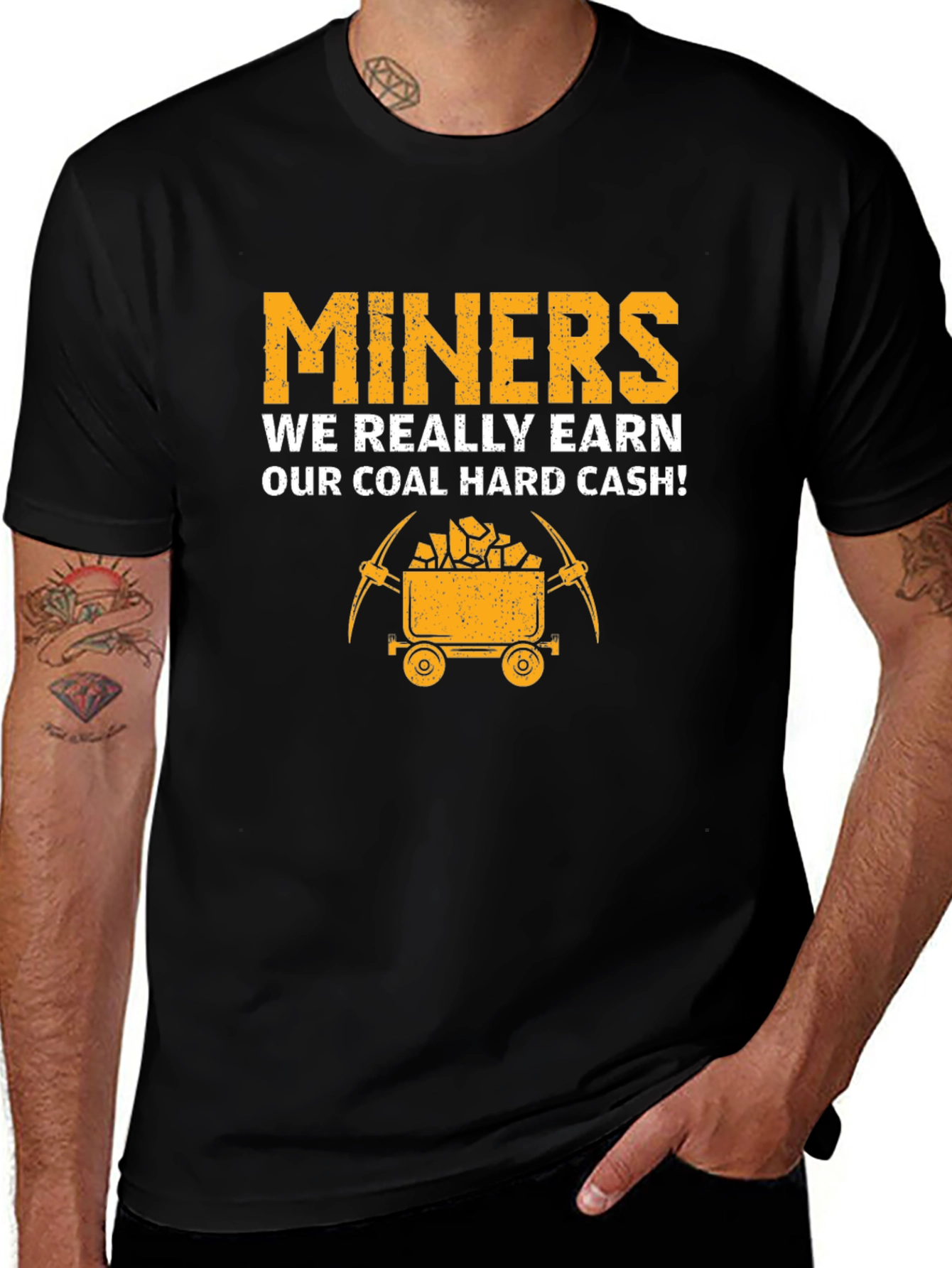 Miners Coal Hard Cash Graphic Tee