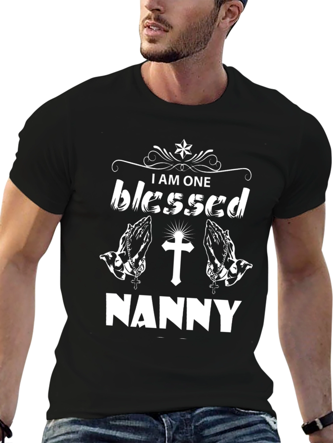 Blessed Nanny Graphic Tee - Religious Apparel