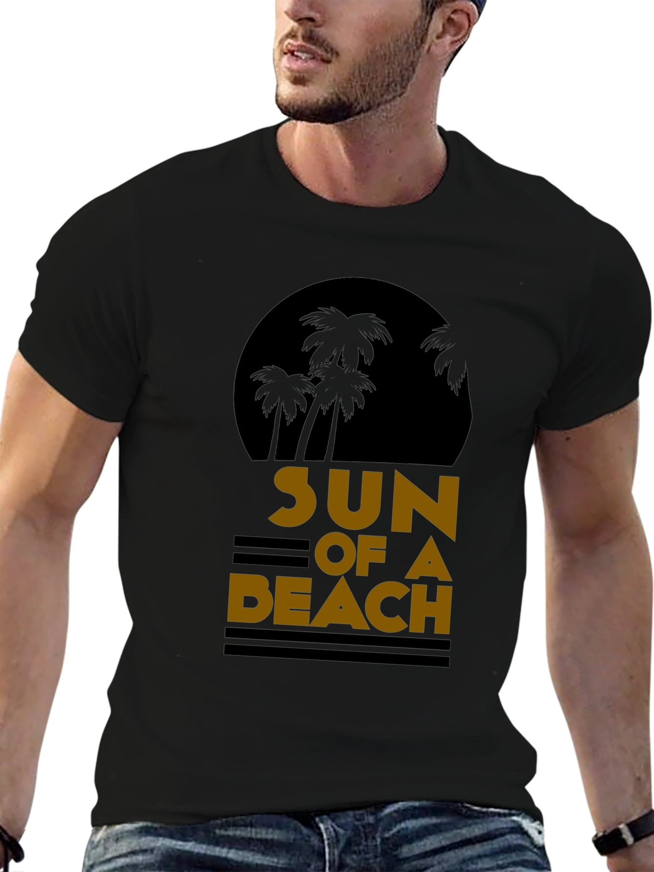 Sun of a Beach Graphic Tee - Black