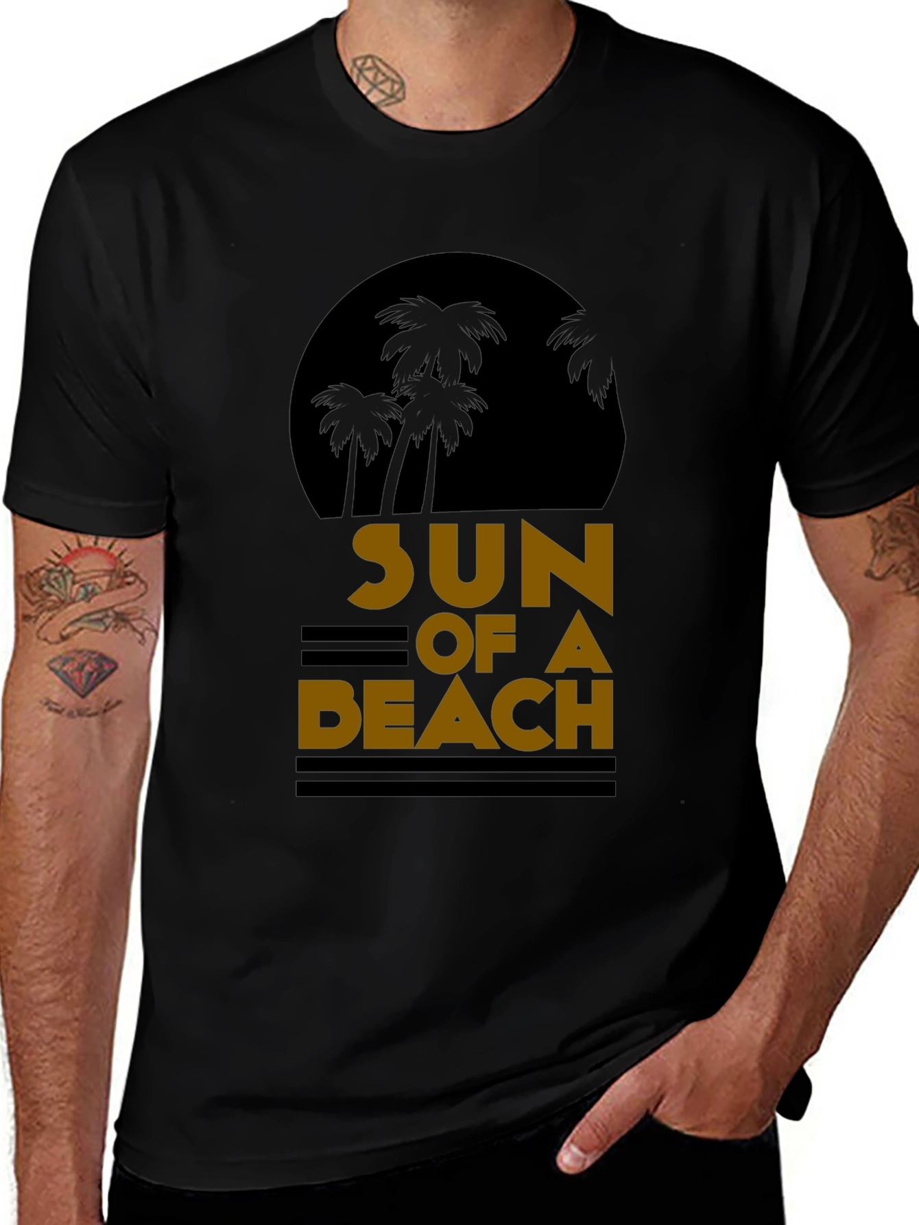 Sun of a Beach Graphic Tee - Black