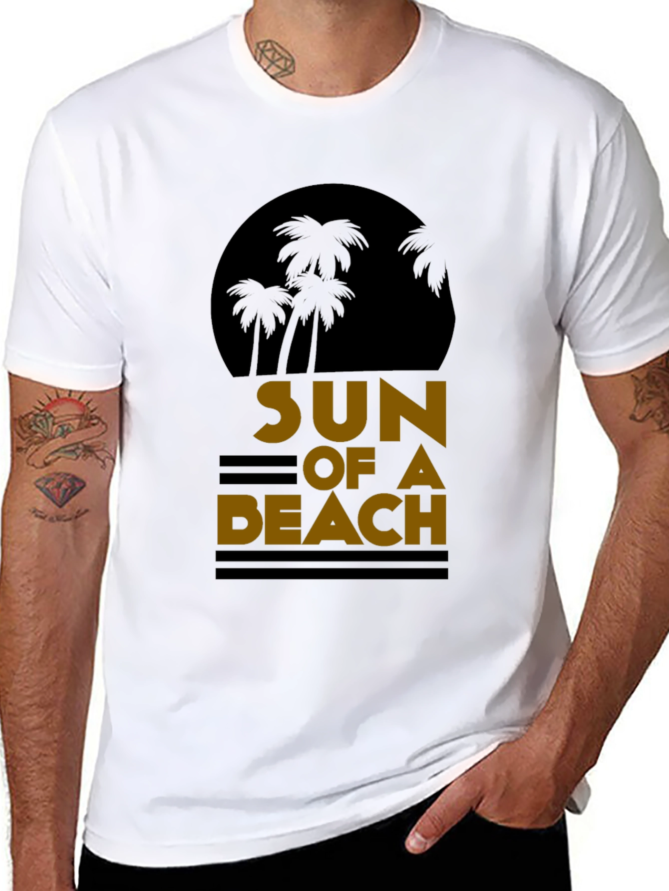 Sun of a Beach Graphic Tee - Black