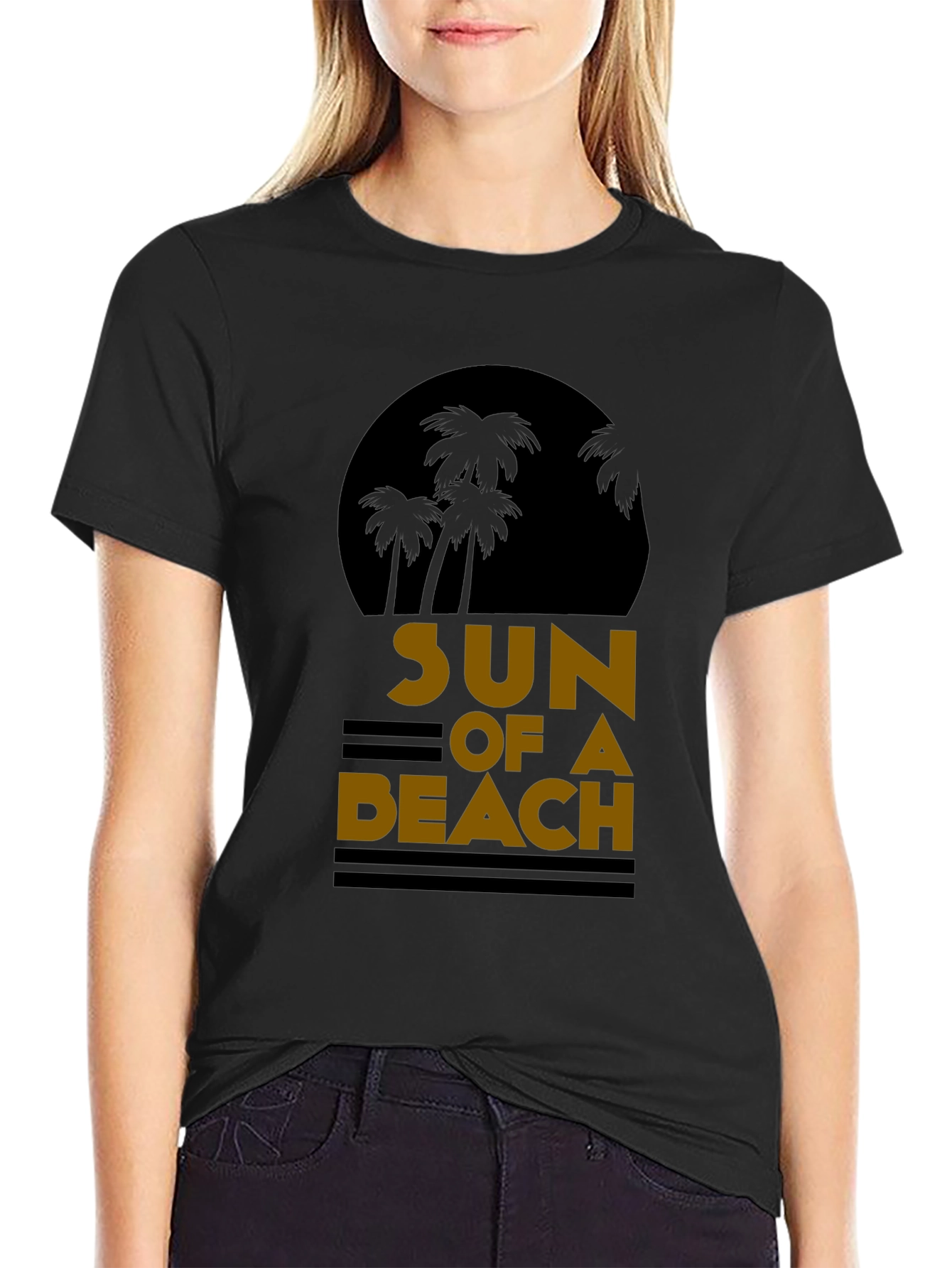 Sun of a Beach Graphic Tee - Black