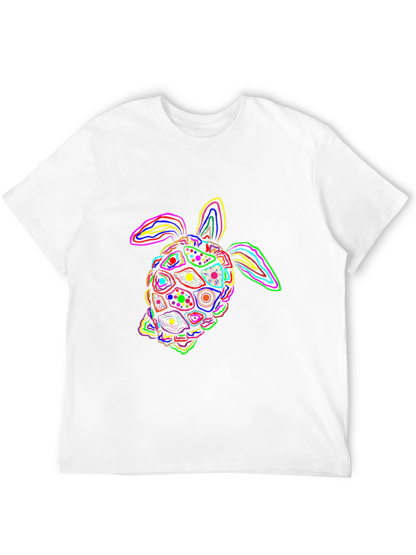 Neon Turtle Graphic Black T-Shirt