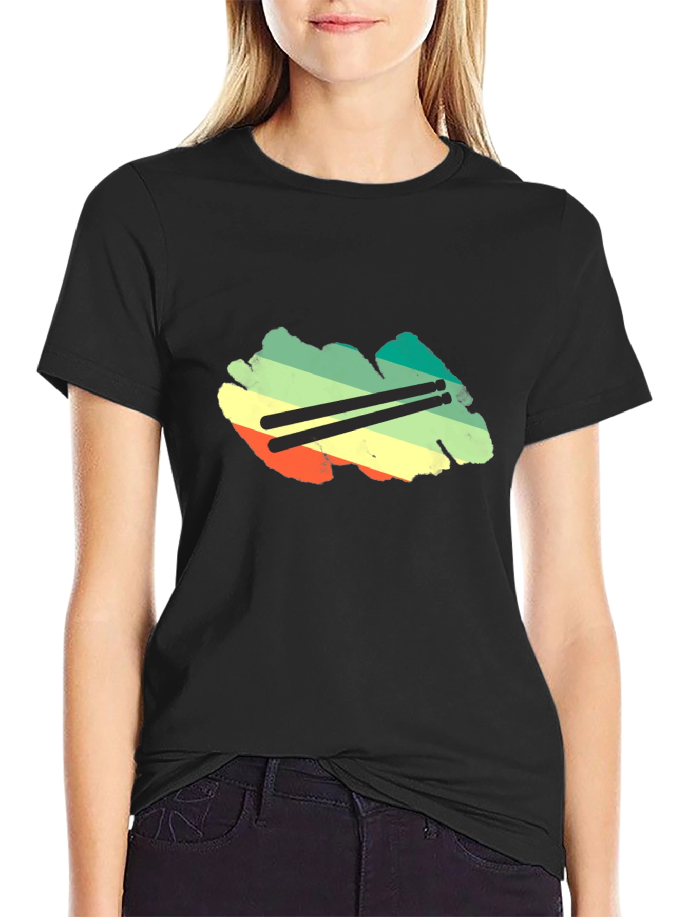 Retro Drummer T-Shirt - Music Lover Tee
