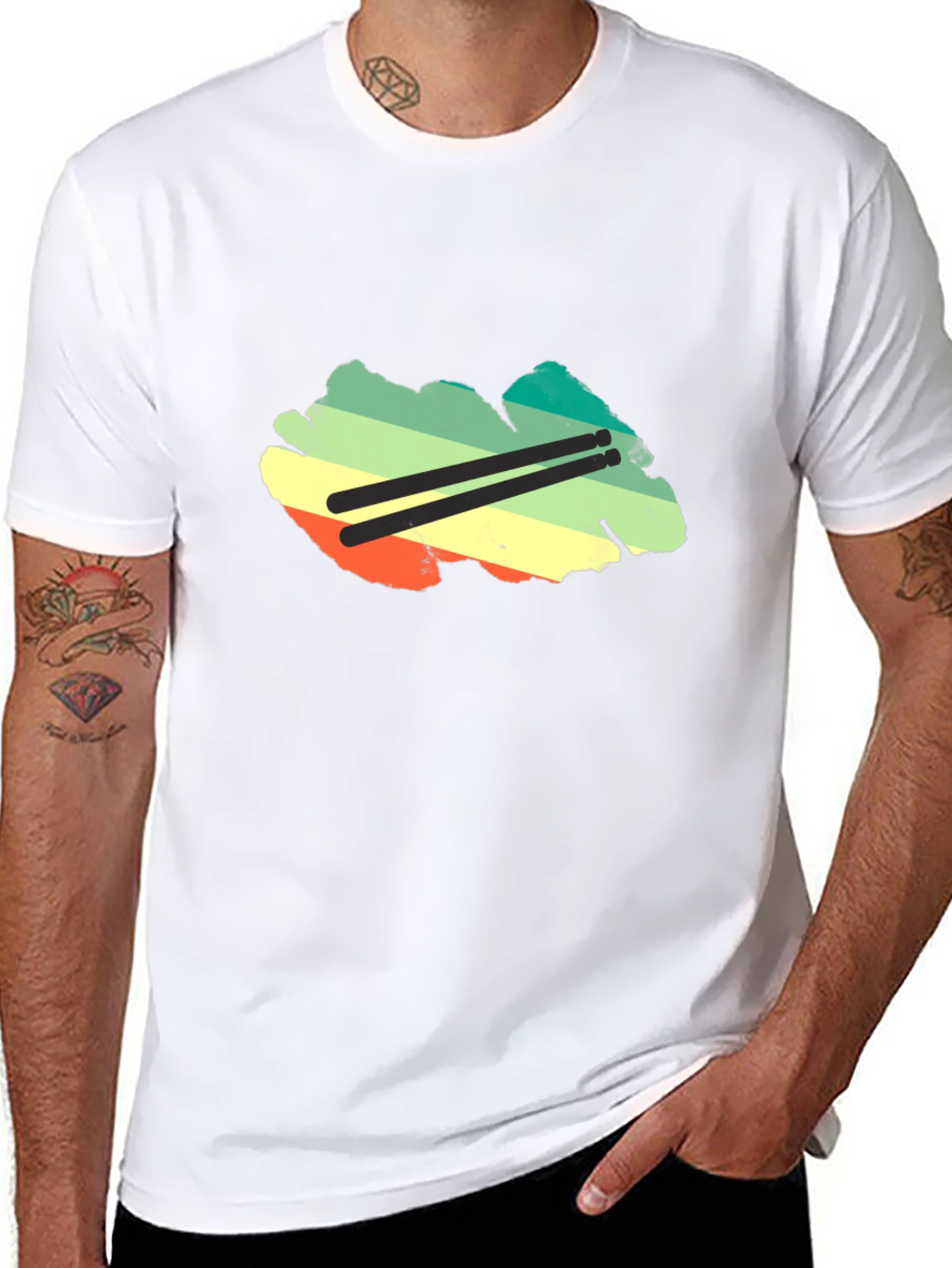 Retro Drummer T-Shirt - Music Lover Tee