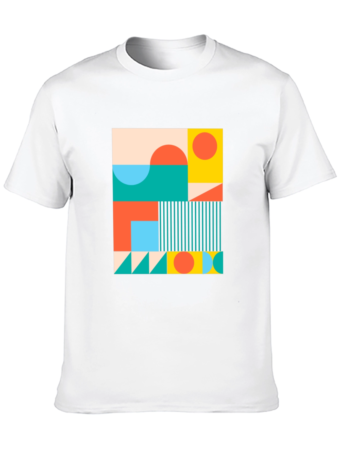 Geometric Pattern Tee - Modern Art Shirt