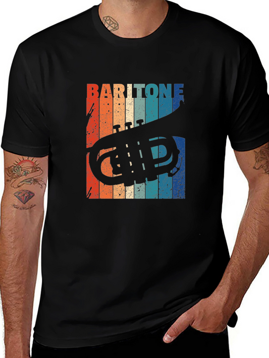 Vintage Baritone Horn T-Shirt - Retro Musical Gift