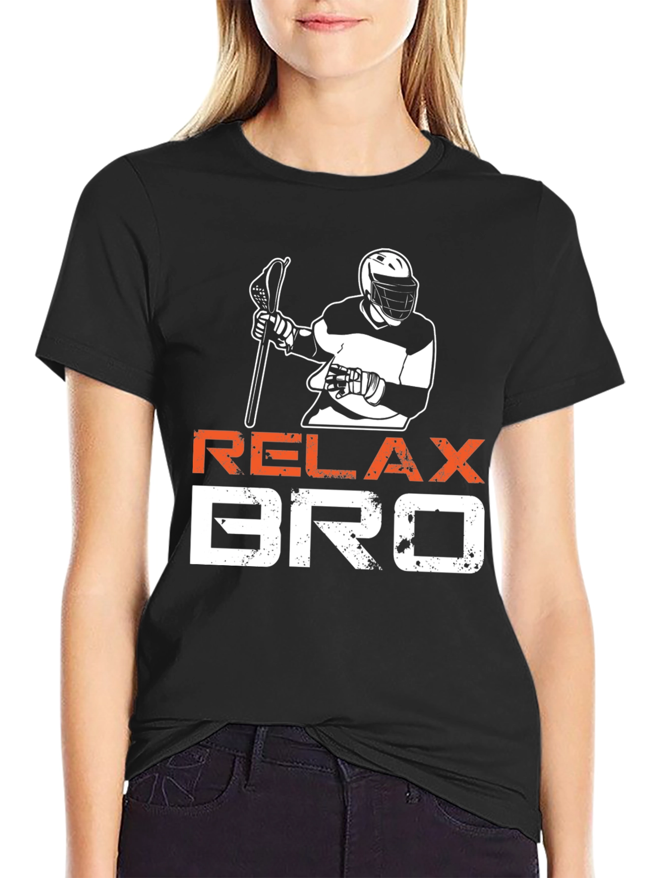 Relax Bro Lacrosse Graphic T-Shirt
