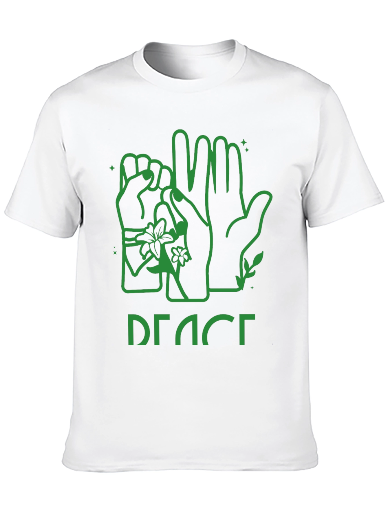 Peace Sign Language Graphic Tee - Black