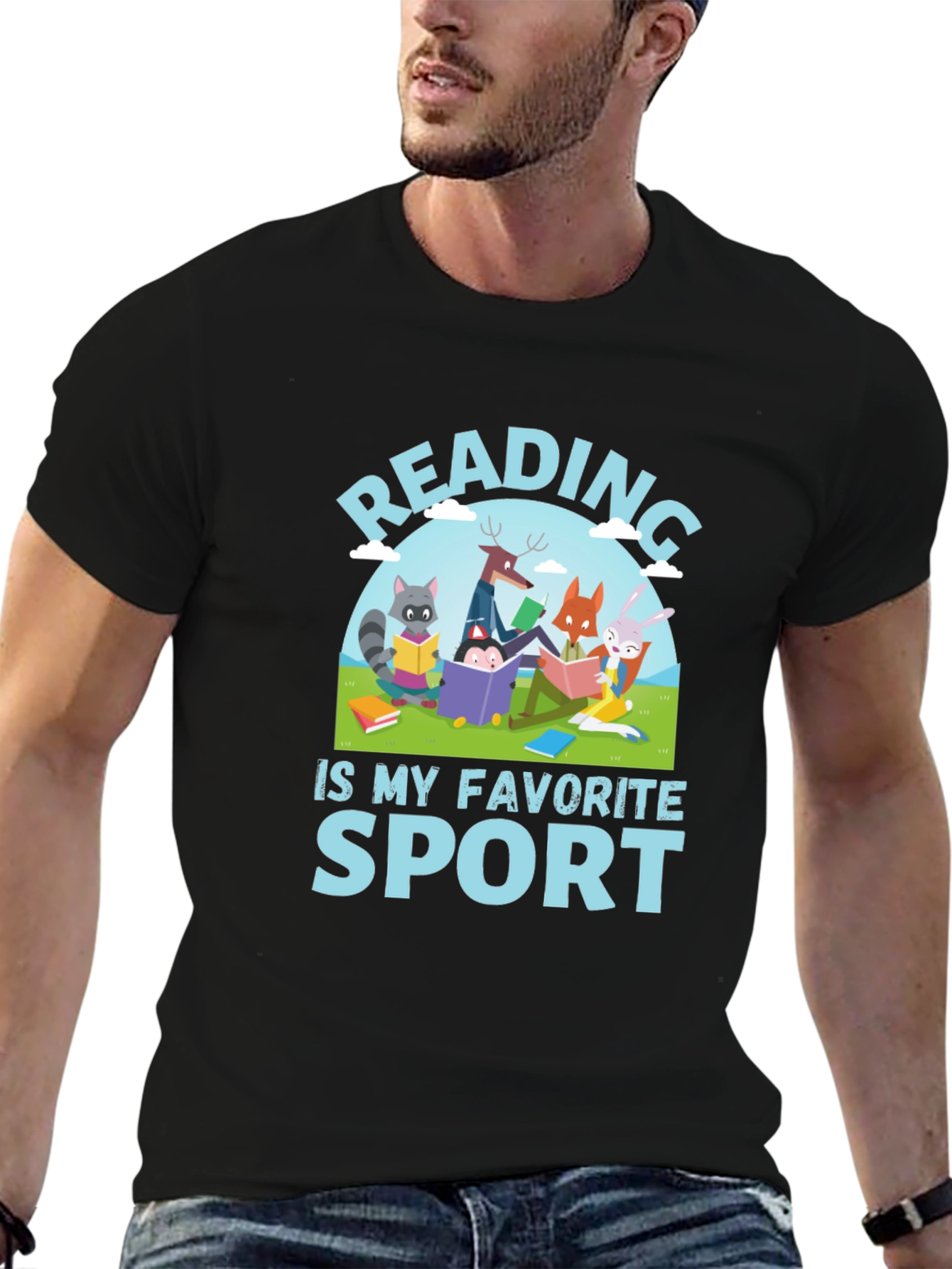 Reading is My Favorite Sport Graphic T-Shirt