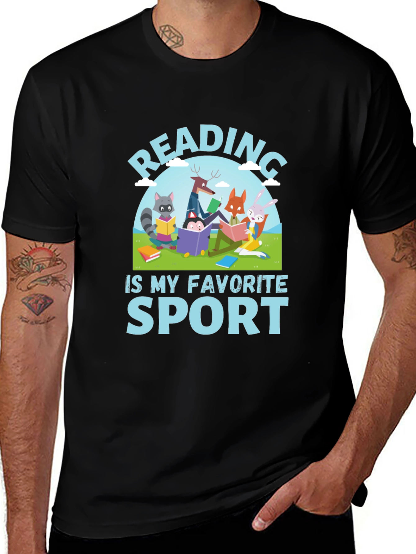 Reading is My Favorite Sport Graphic T-Shirt