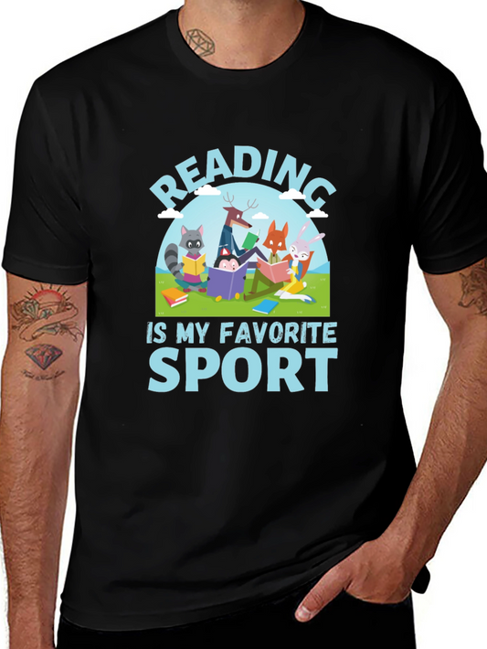 Reading is My Favorite Sport Graphic T-Shirt