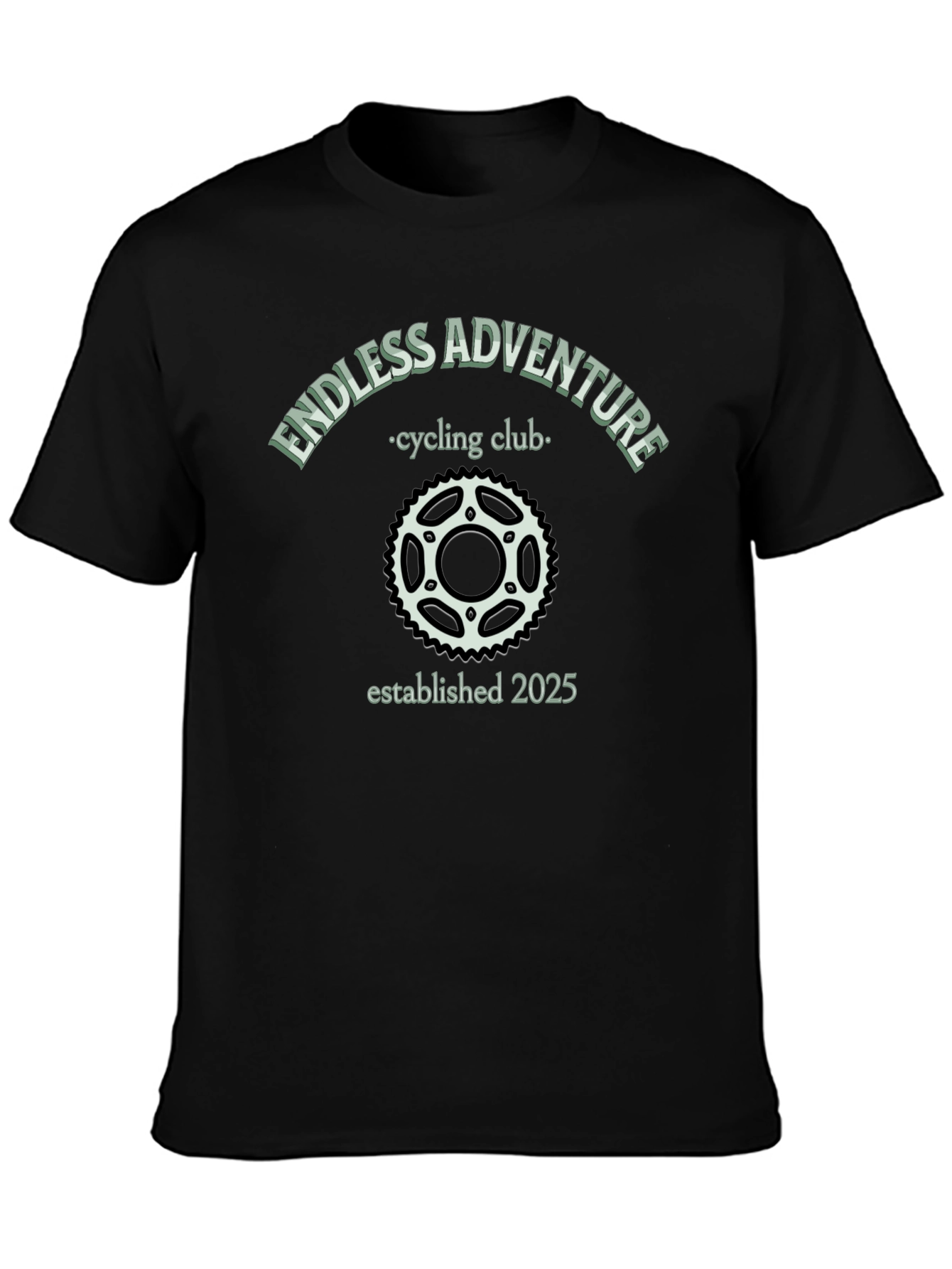 Endless Adventure Cycling Club Black T-Shirt