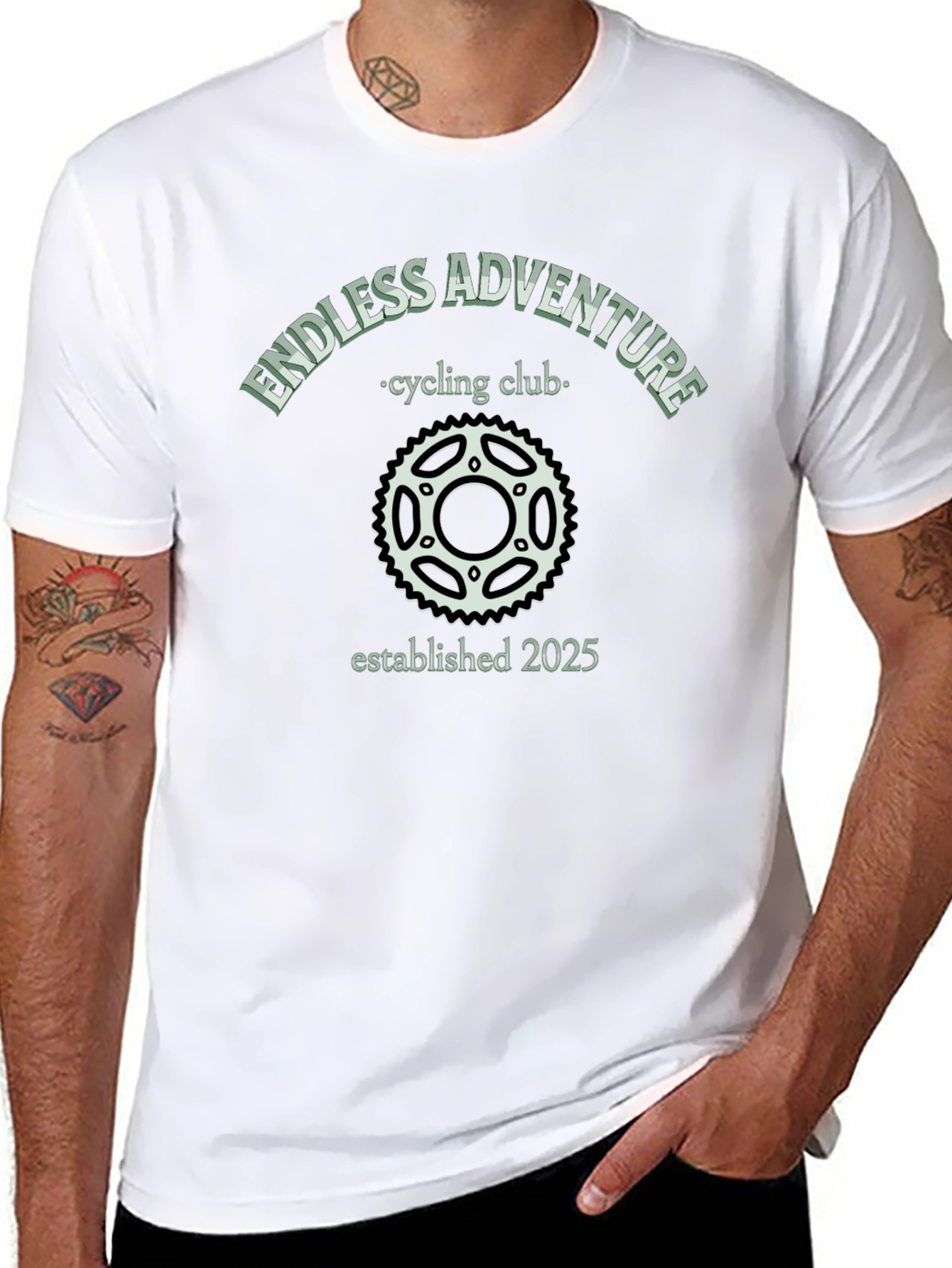 Endless Adventure Cycling Club Black T-Shirt