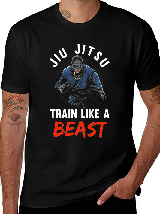 Jiu Jitsu Gorilla Black T-Shirt - Train Like a Beast!