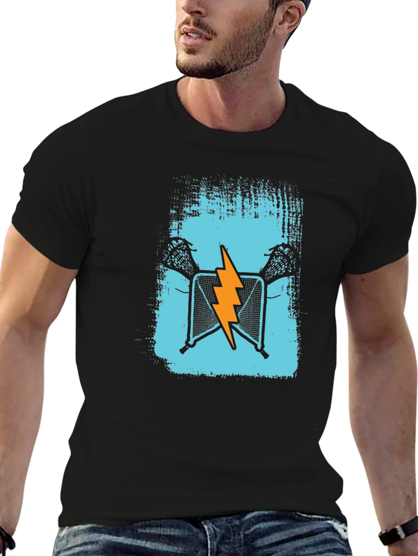 Lacrosse Lightning Bolt Graphic T-Shirt