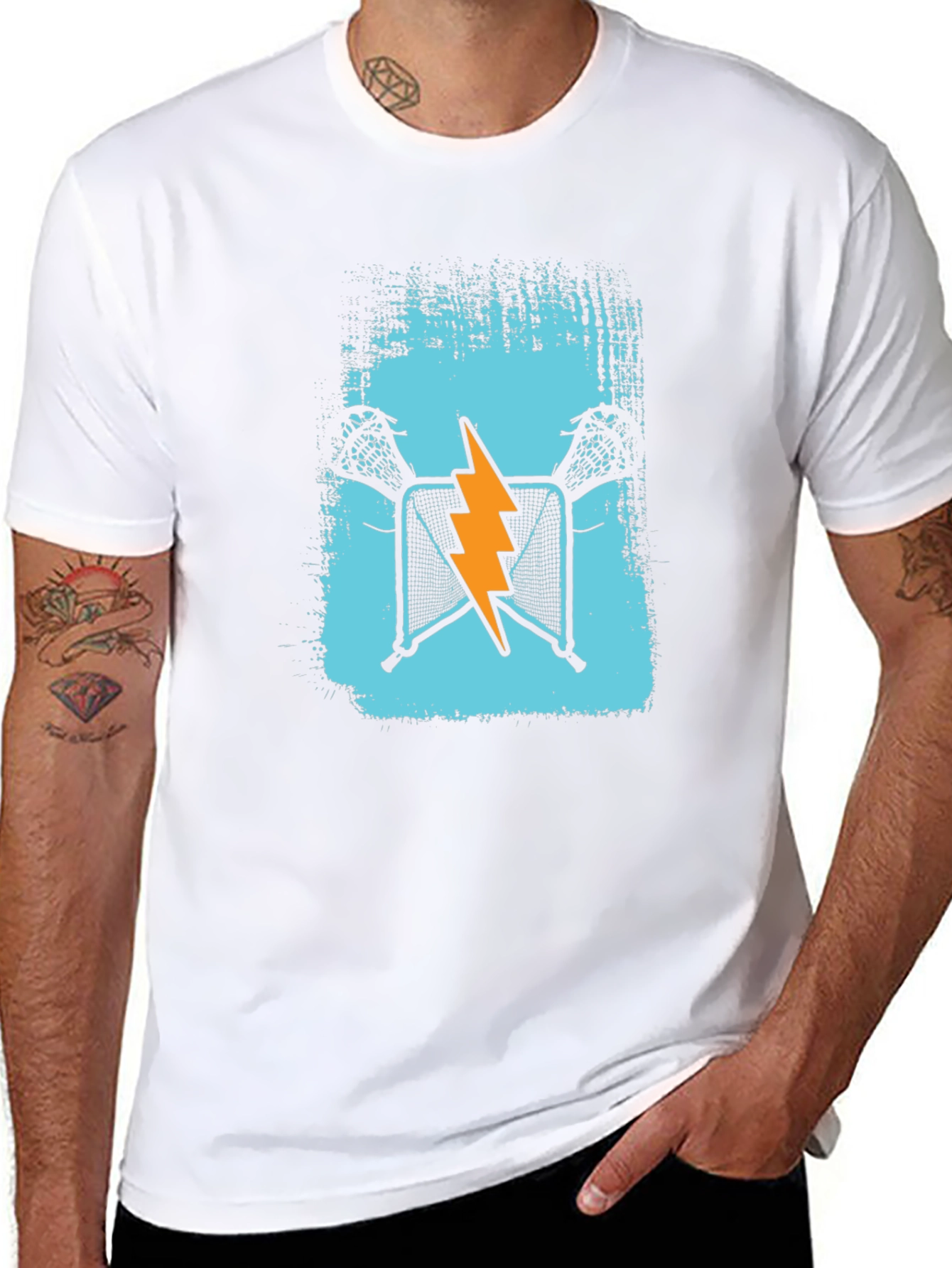 Lacrosse Lightning Bolt Graphic T-Shirt