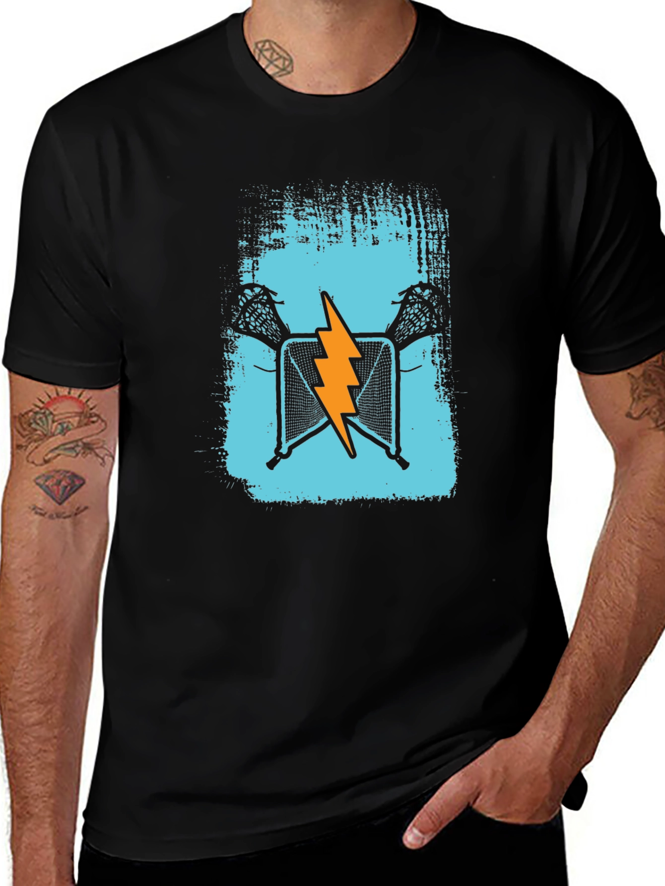 Lacrosse Lightning Bolt Graphic T-Shirt