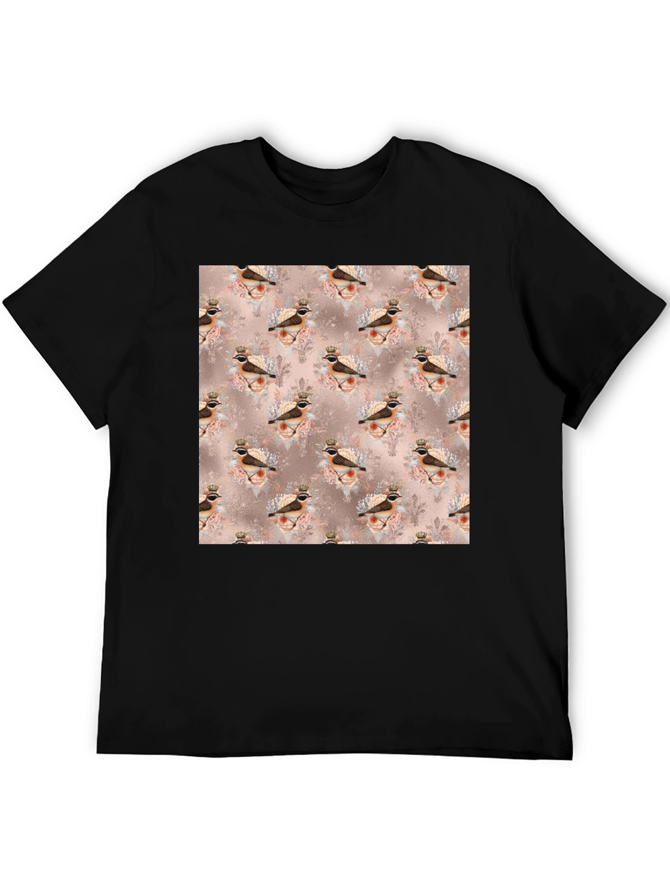 Bird King Pattern T-Shirt