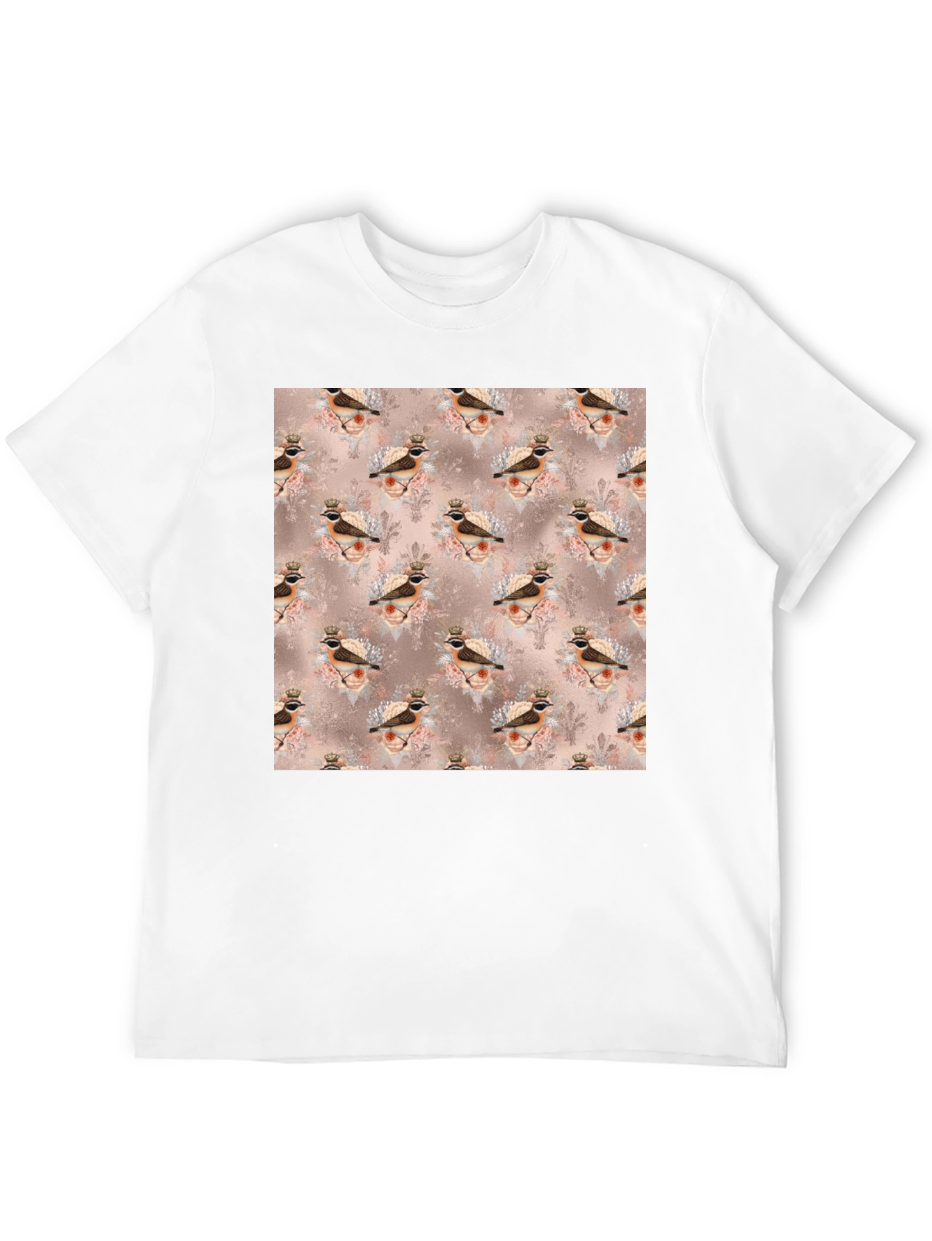 Bird King Pattern T-Shirt