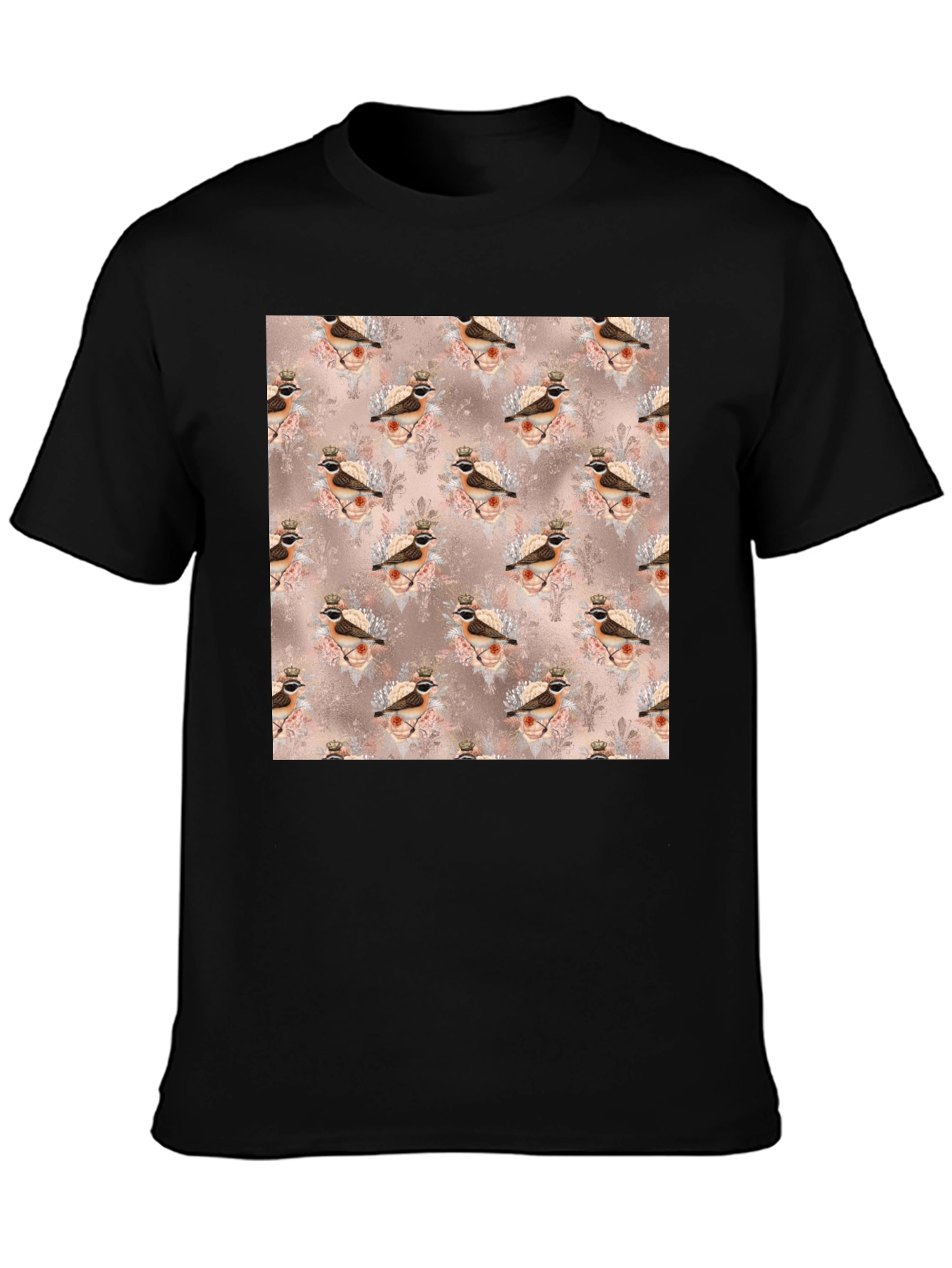 Bird King Pattern T-Shirt
