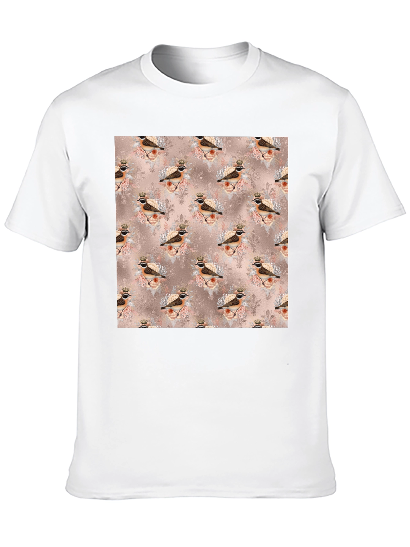 Bird King Pattern T-Shirt