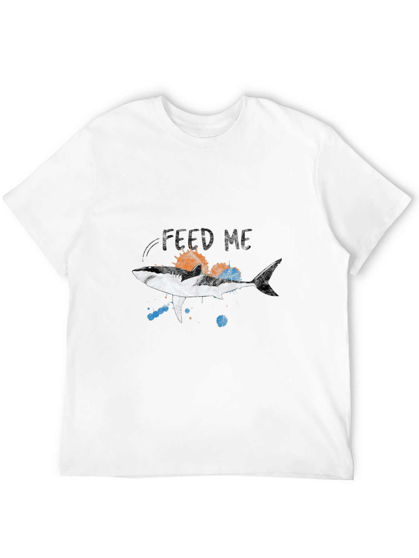 Feed Me Shark Graphic Tee - Black