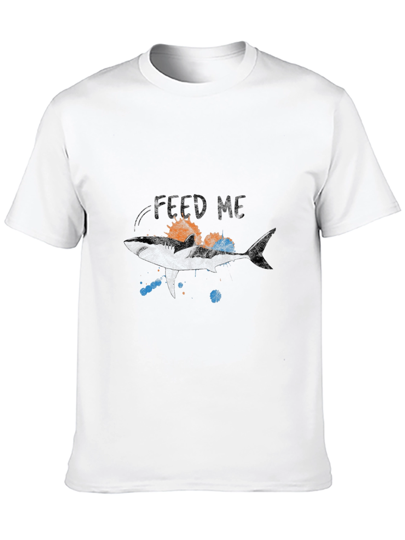 Feed Me Shark Graphic Tee - Black