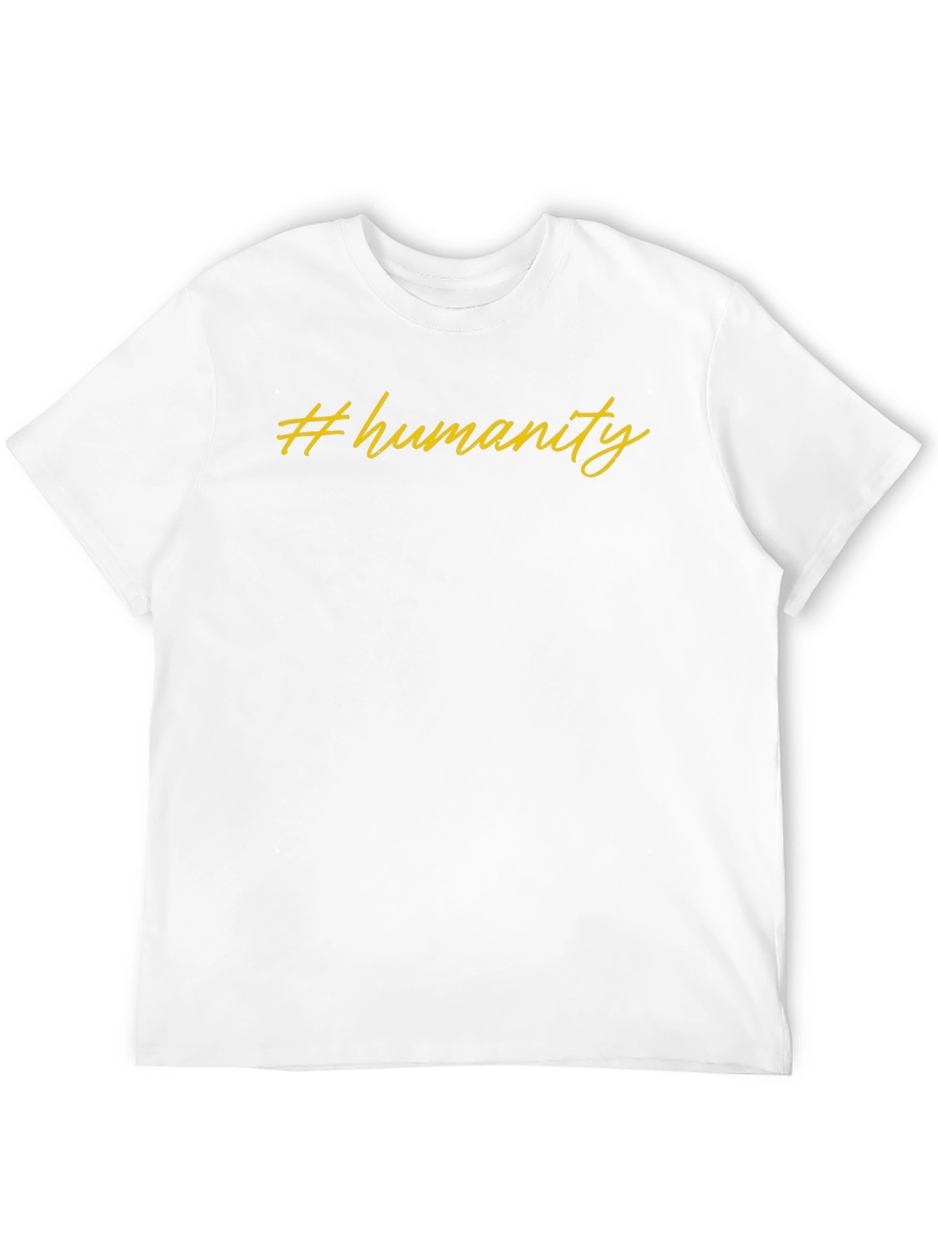 Stylish #humanity Black Cotton T-Shirt