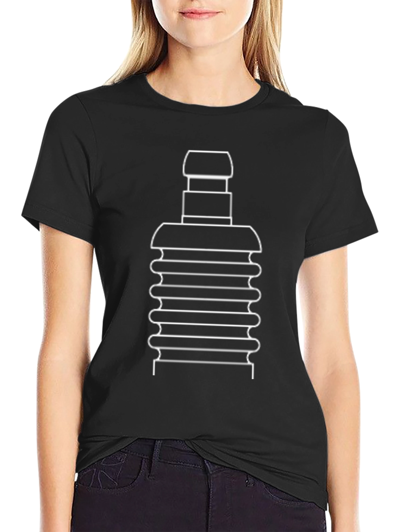 Unique Graphic Tee: Abstract Line Art Design