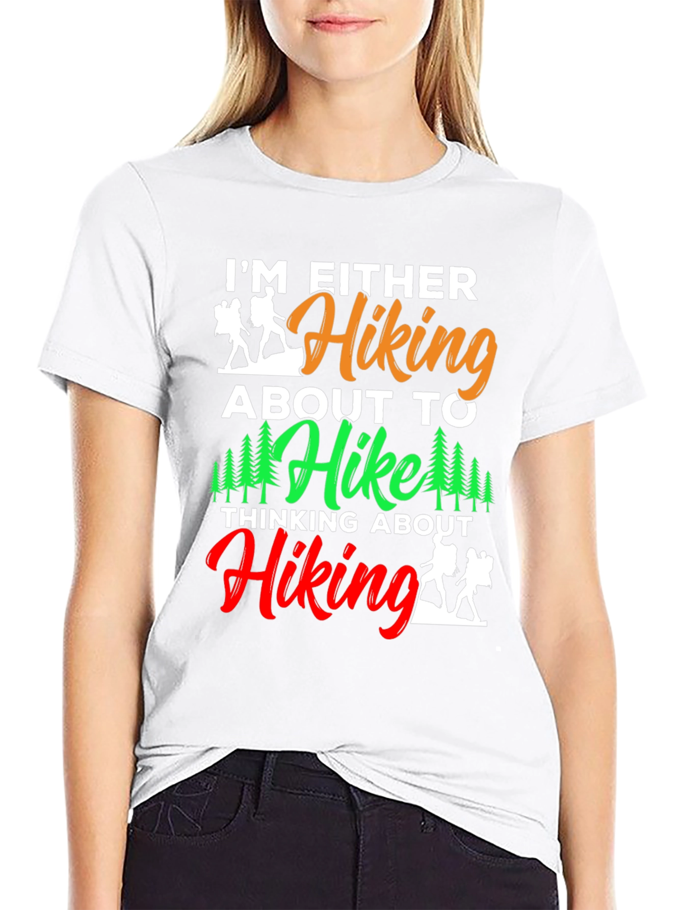 Hiking Lover T-Shirt: Im Either Hiking Design
