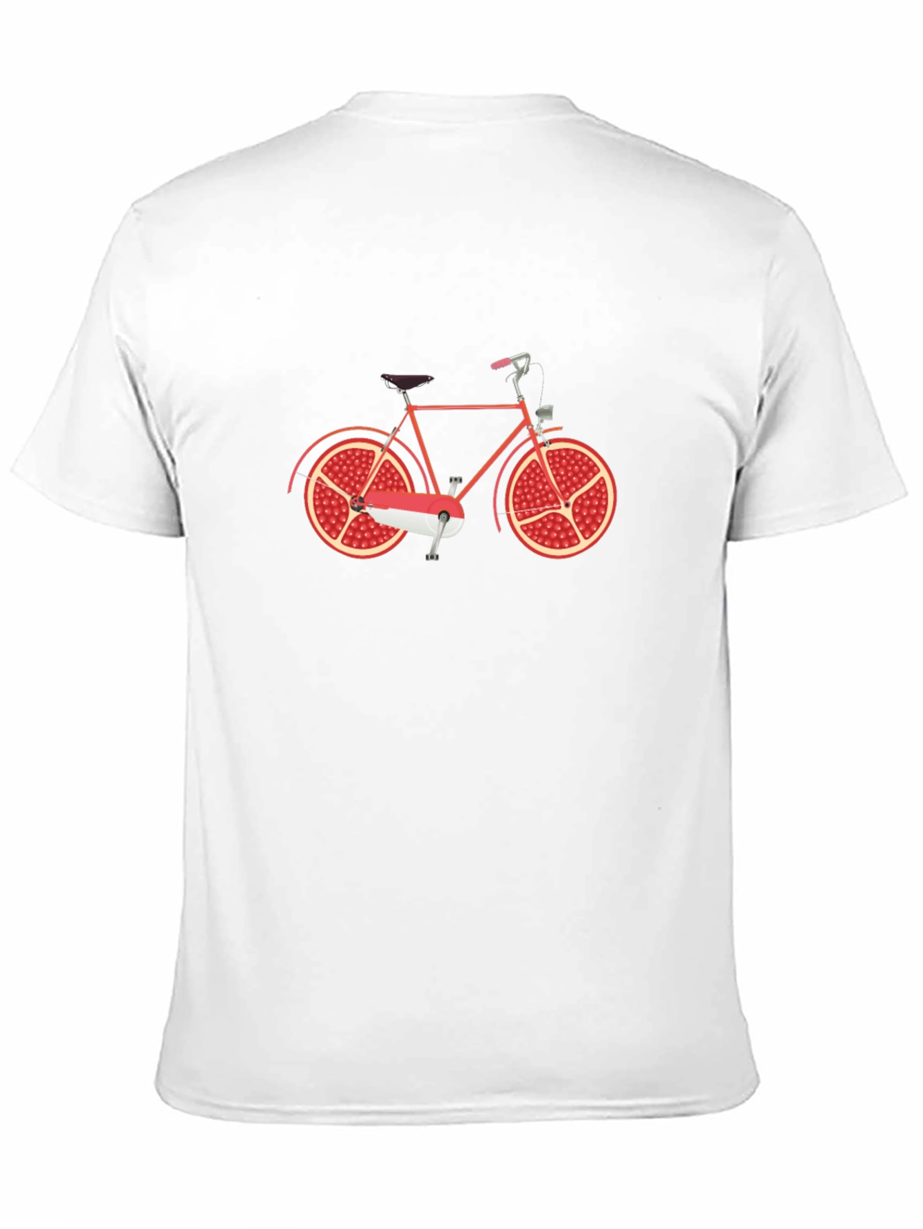 Novelty Pomegranate Bicycle Graphic Tee - Black