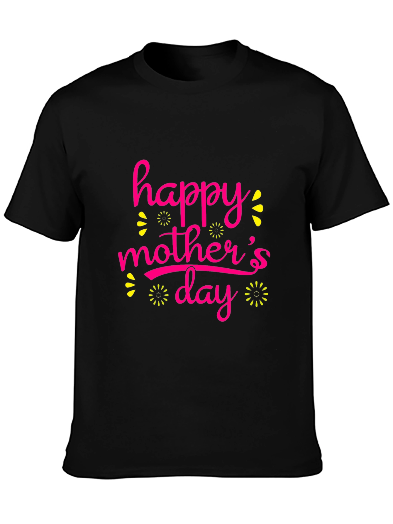 Happy Mothers Day Black T-Shirt