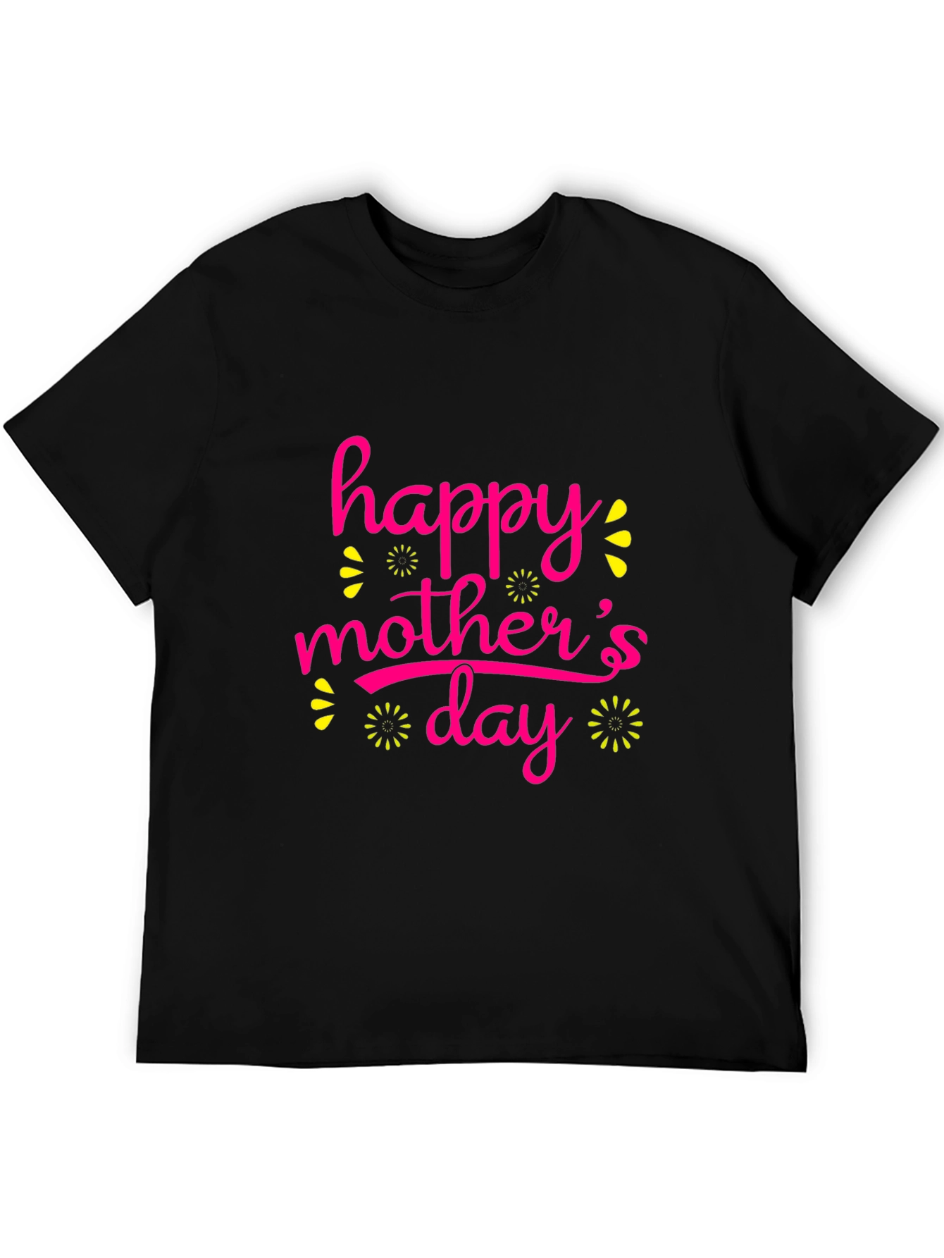 Happy Mothers Day Black T-Shirt