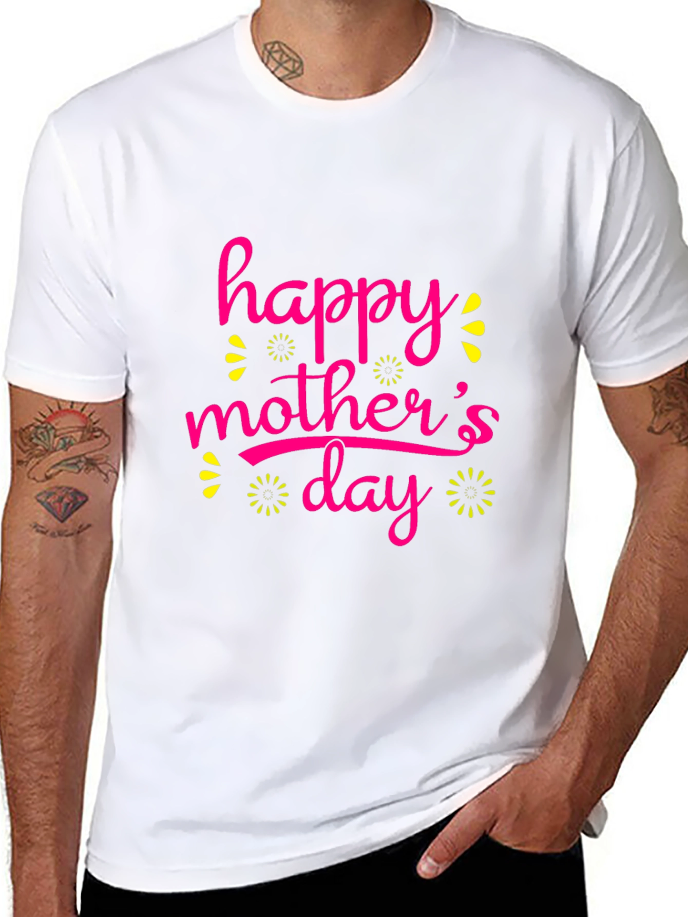 Happy Mothers Day Black T-Shirt