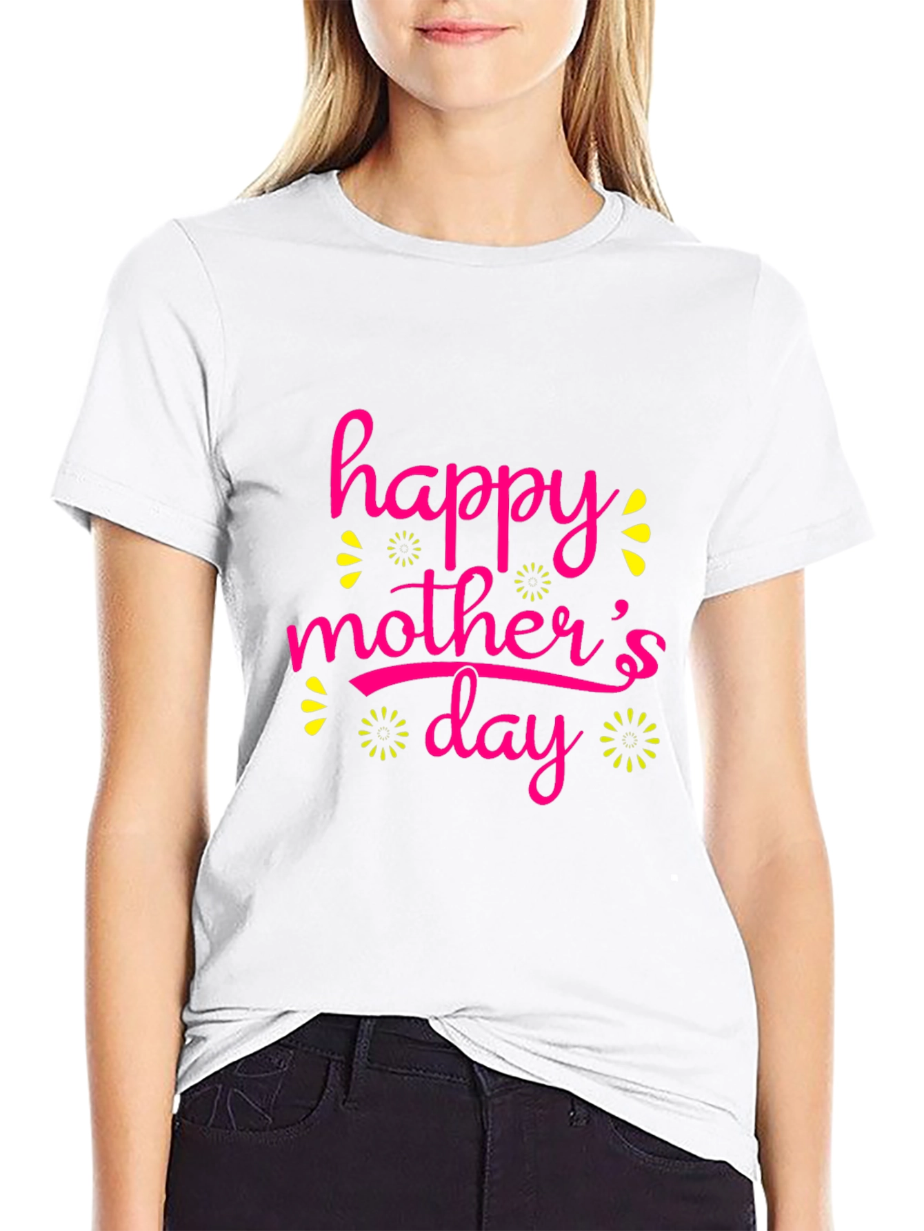 Happy Mothers Day Black T-Shirt