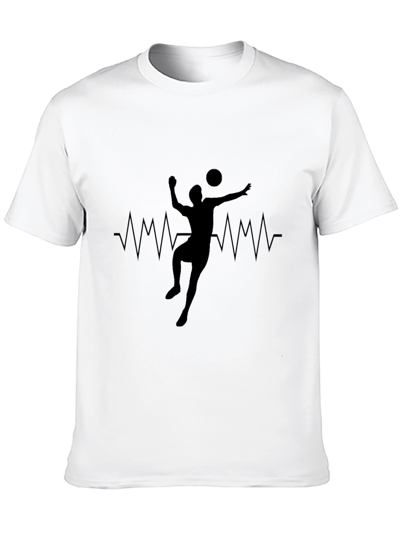 Volleyball Heartbeat Graphic T-Shirt