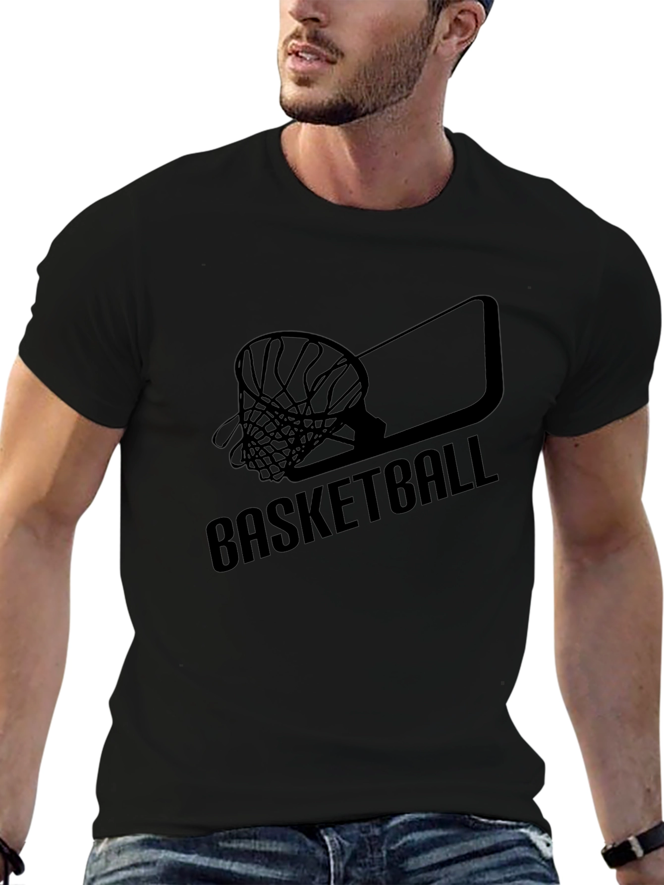 Basketball Graphic Tee - Classic Black T-Shirt