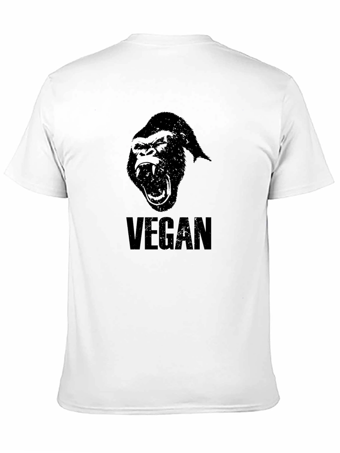 Vegan Gorilla Graphic T-Shirt - Black