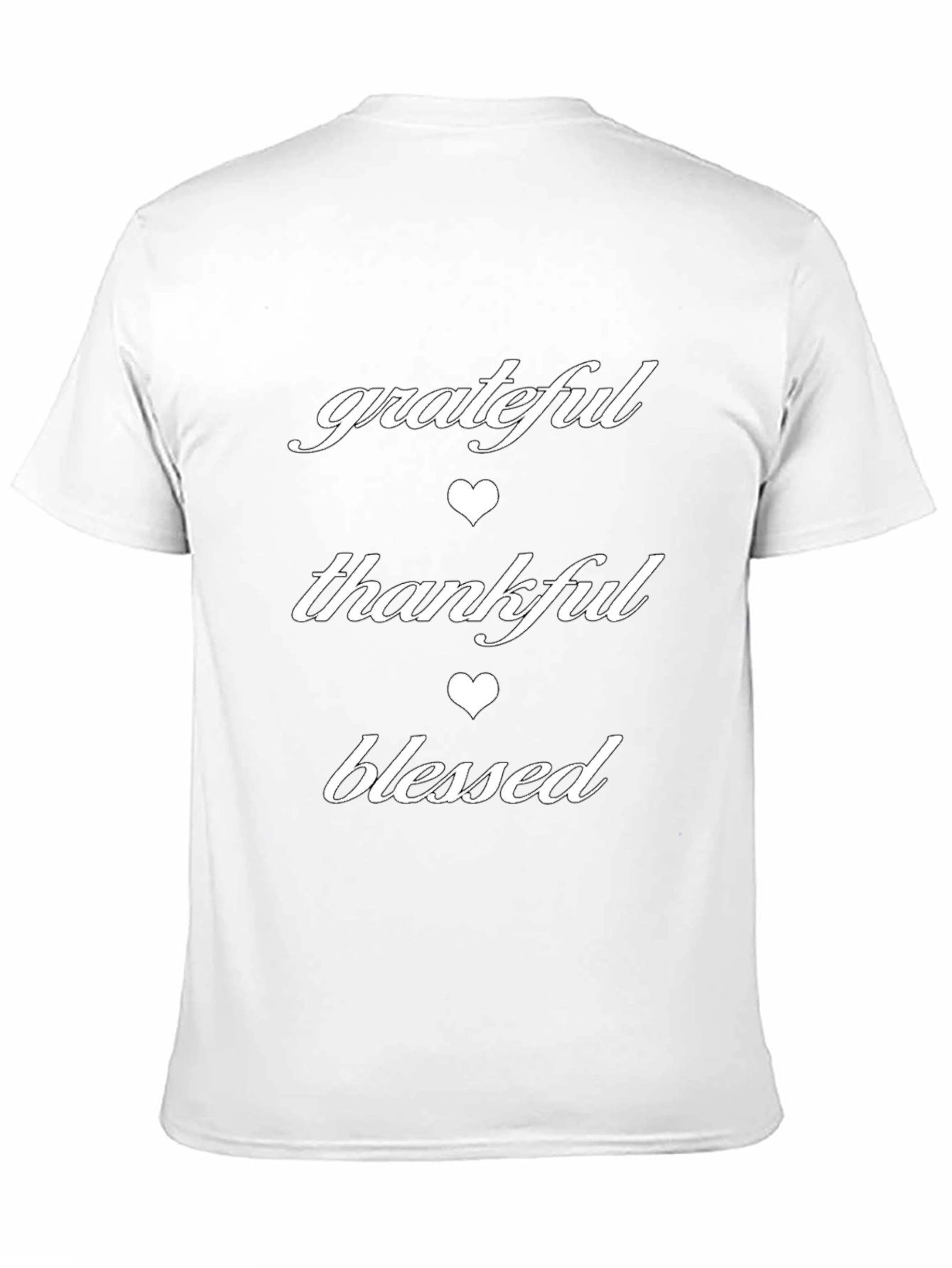 Grateful Thankful Blessed Graphic Tee - Black