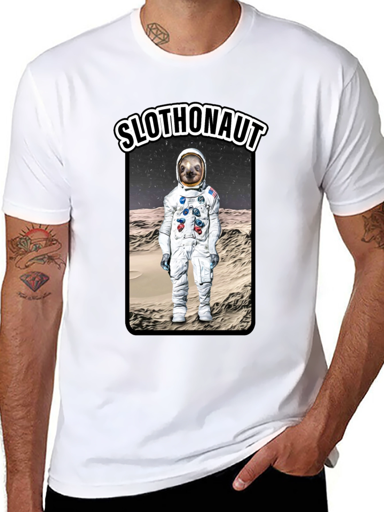 Slothonaut T-Shirt - Unique Astronaut Sloth Design