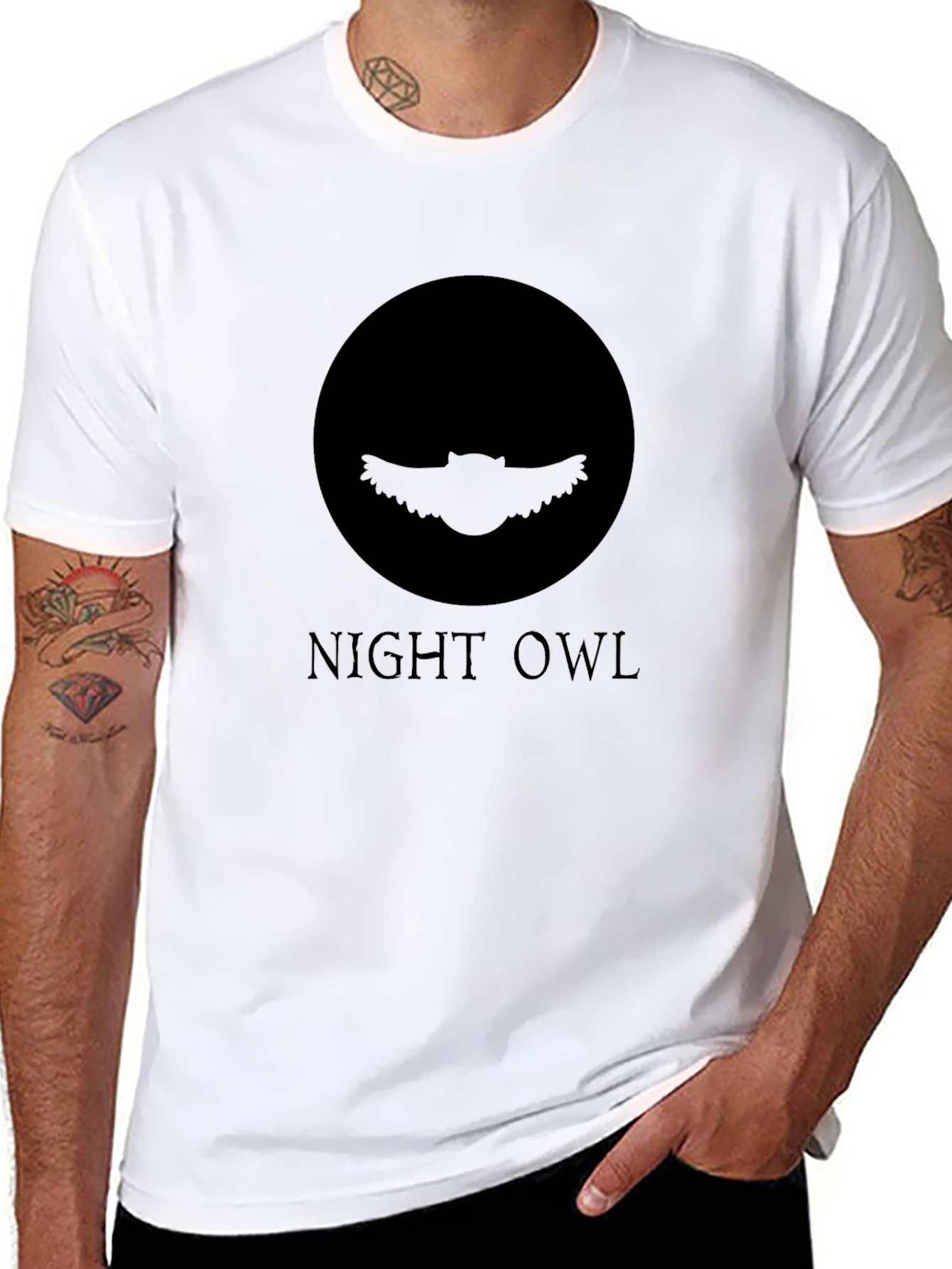 Night Owl Graphic Tee - Mens Black T-Shirt