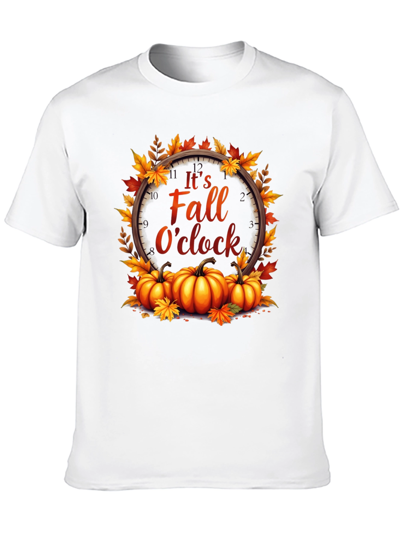 Fall OClock T-Shirt - Autumn Harvest Design