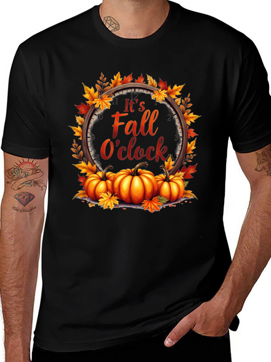 Fall OClock T-Shirt - Autumn Harvest Design