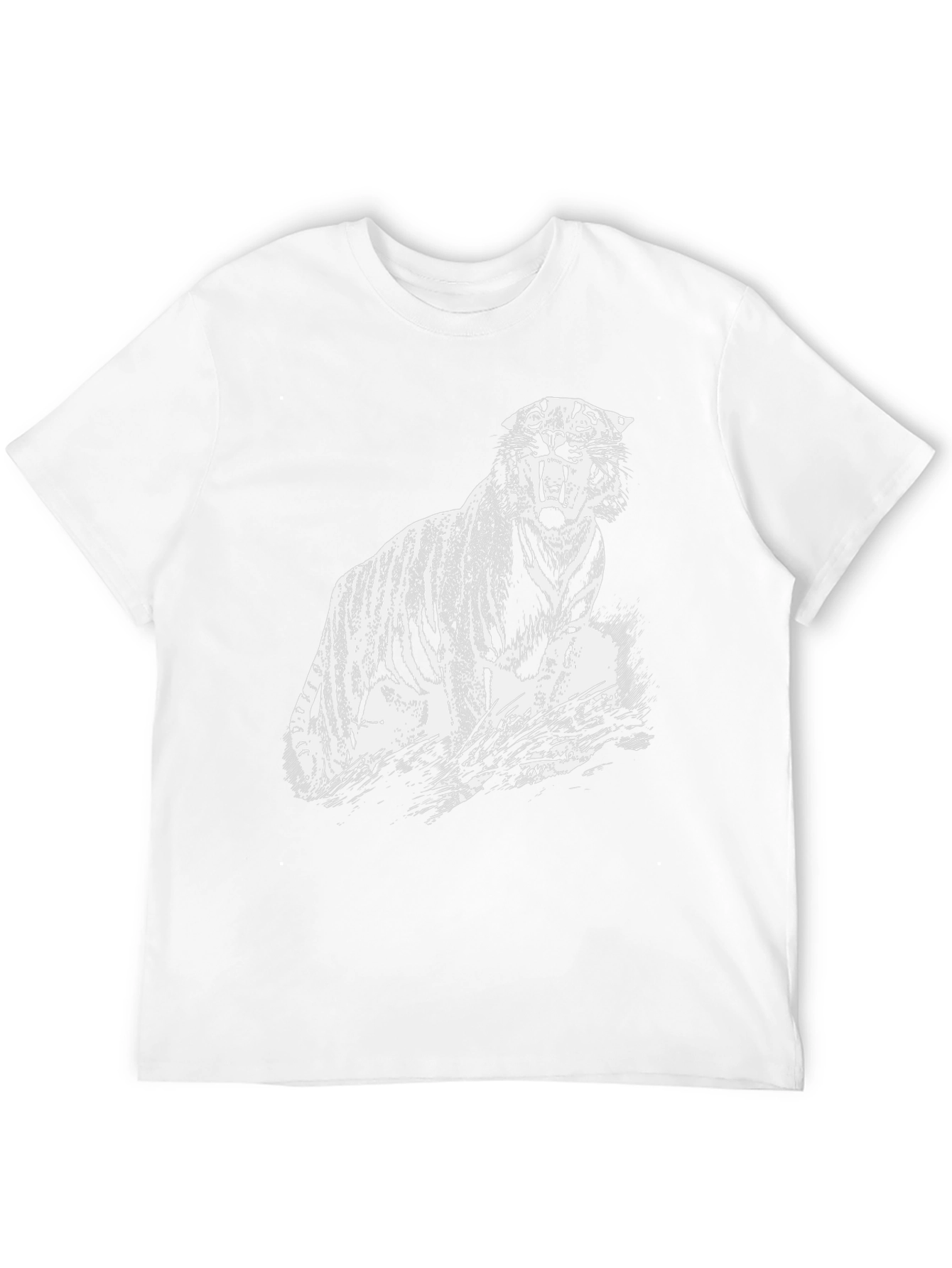 Tiger Graphic Print Black T-Shirt