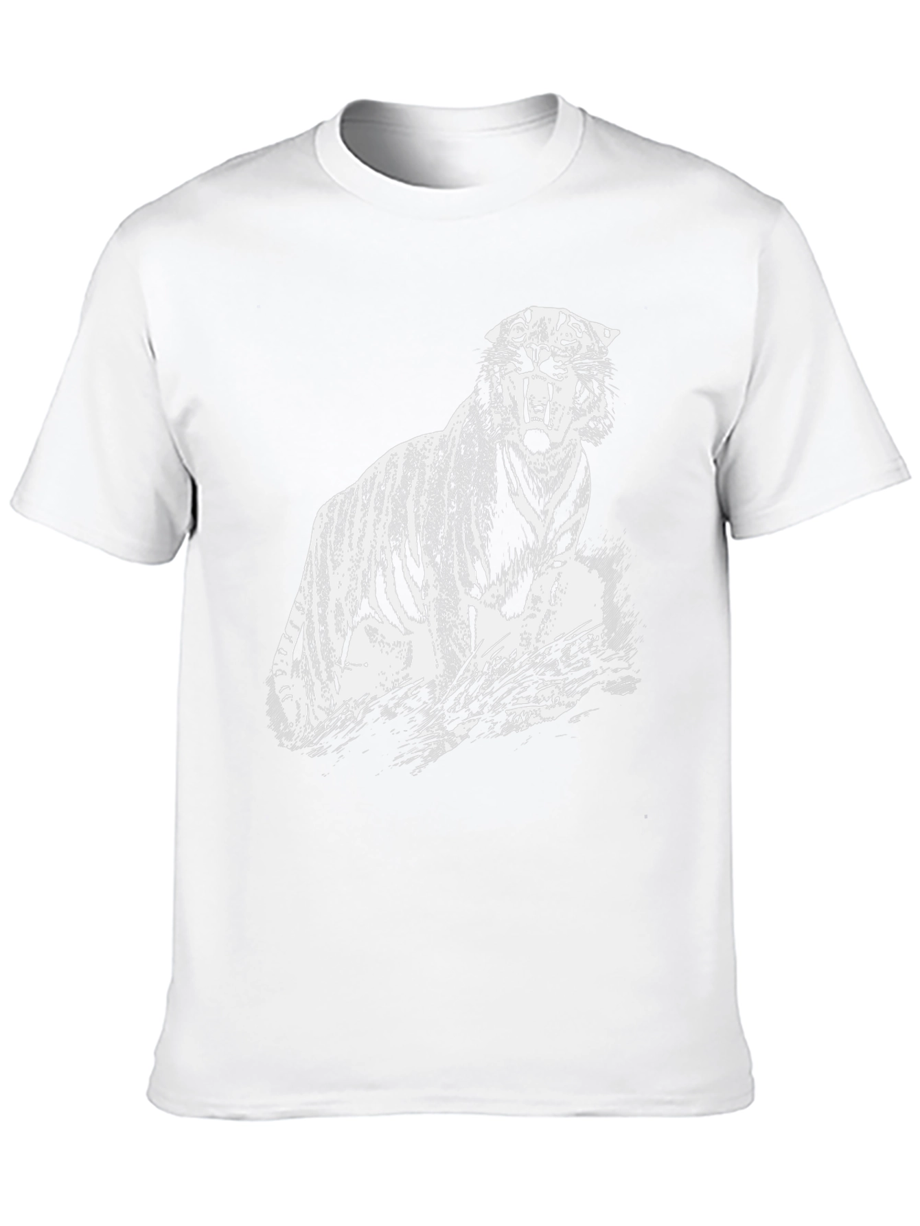 Tiger Graphic Print Black T-Shirt