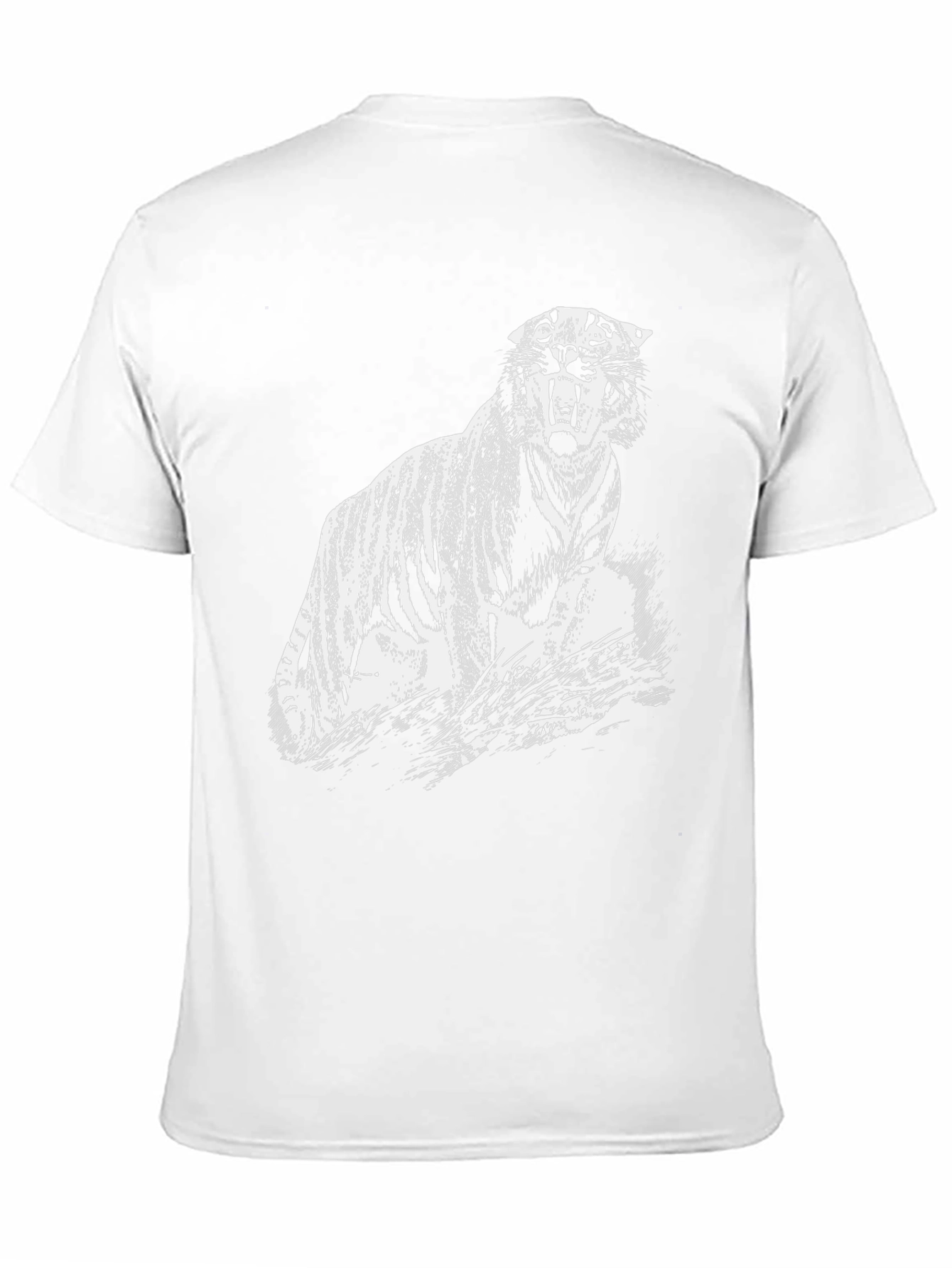 Tiger Graphic Print Black T-Shirt
