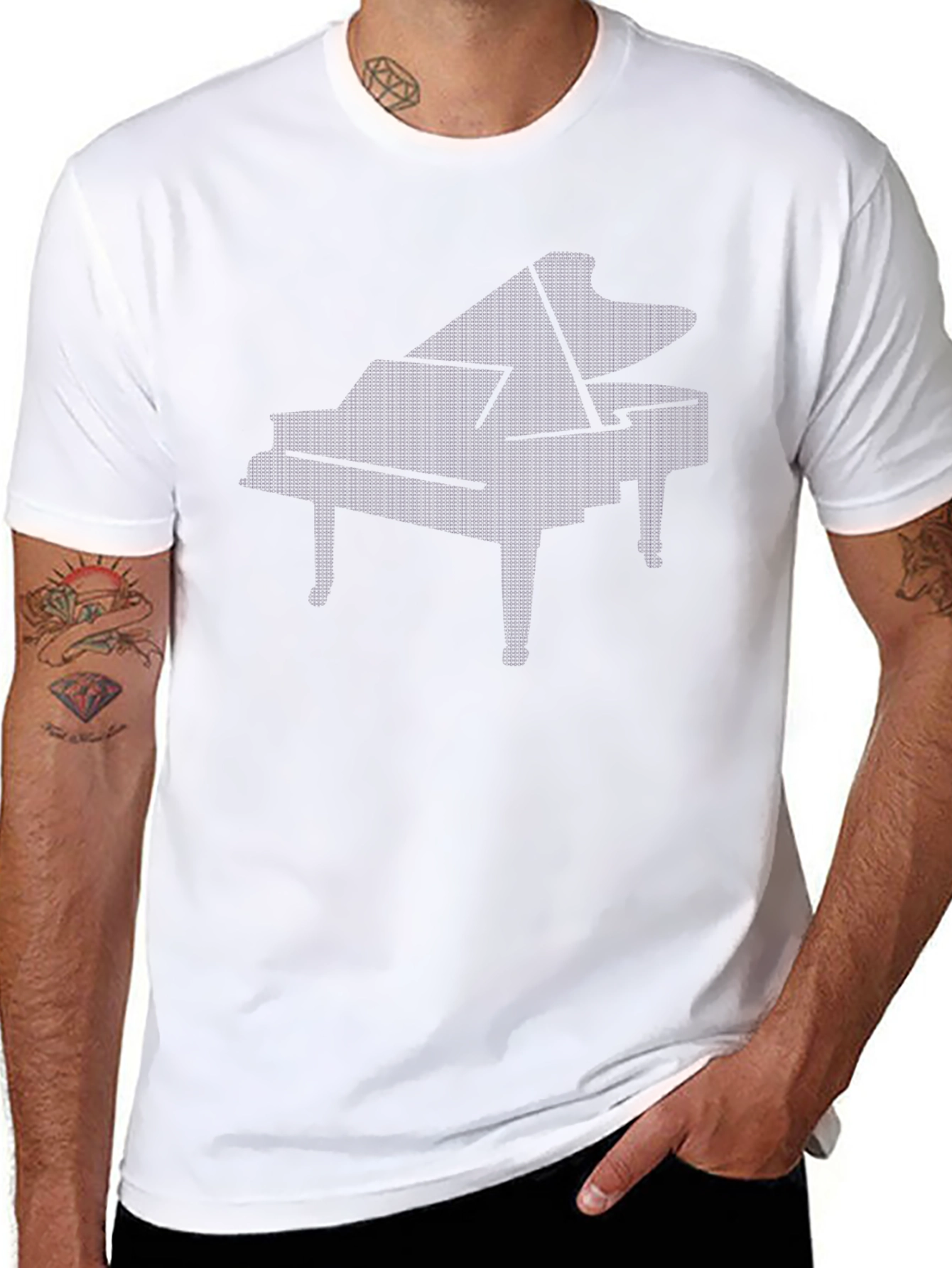 Grand Piano Graphic Tee - Black
